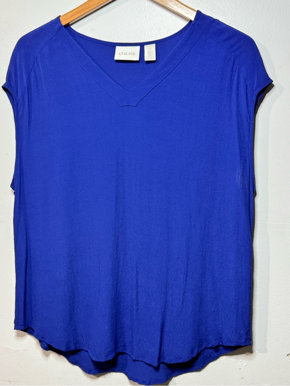 Chico's Women's V-Neck Tank Top in Cobalt